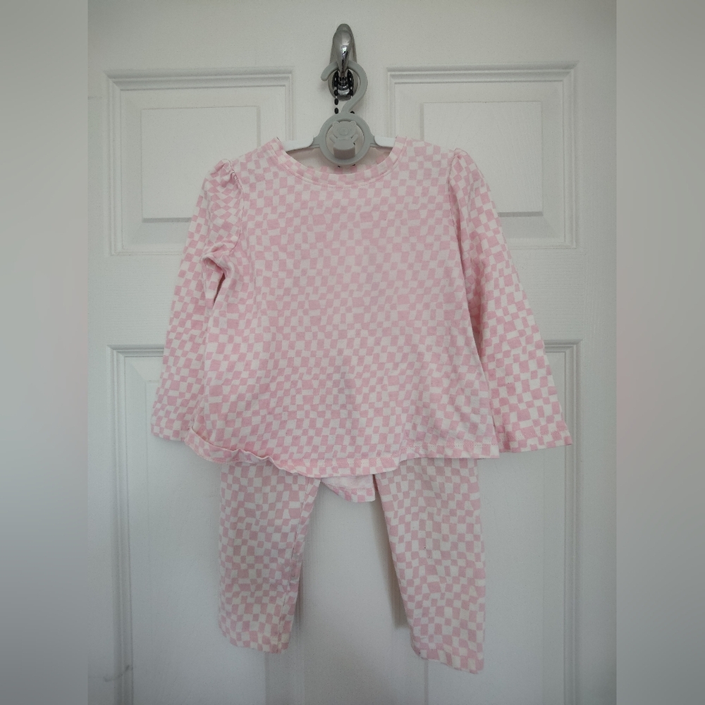 Baby Gap Pink Checkered Kids 2piece Set Size 3T